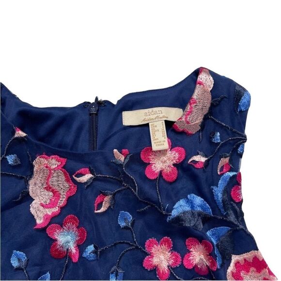 Aidan by Aidan Mattox Sleeveless Embroidered Floral Sheath Dress - Picture 3 of 7